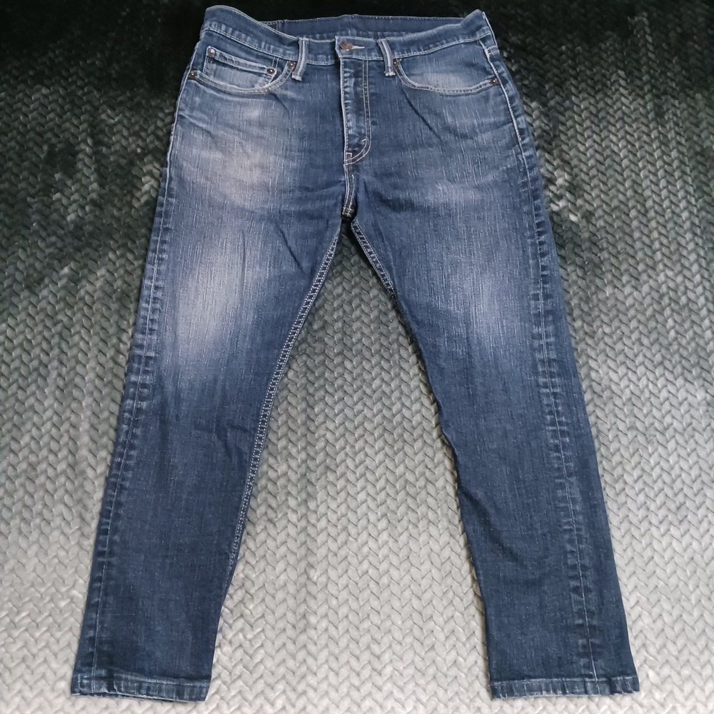 Levi's 510 Jeans Men's 32x25 Blue Cotton Denim Skinny Cropped Workwear Stretch